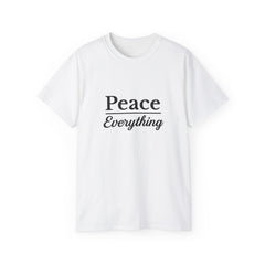 Peace Everything Unisex Ultra Cotton Tee, Casual T-Shirt, Inspirational Gift, Relaxed Fit, Everyday Wear, Peace Theme